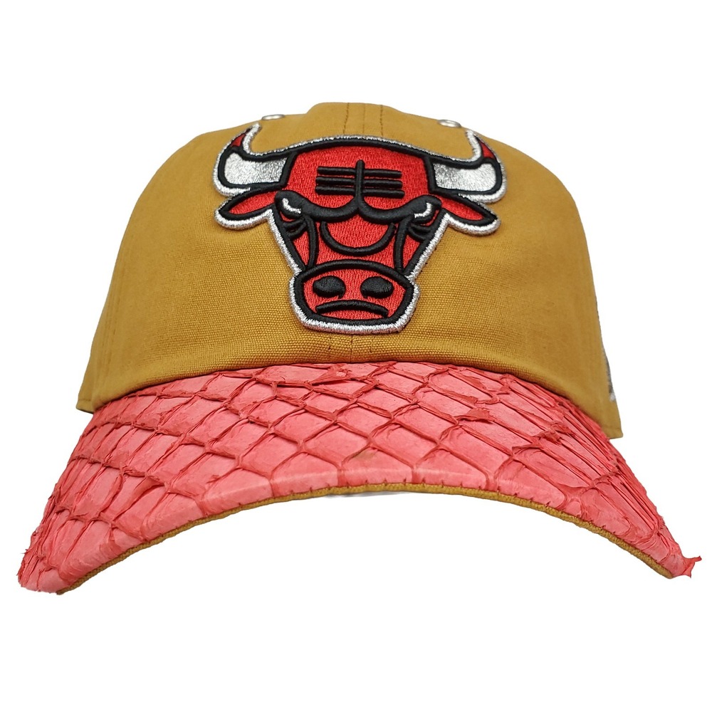 Chicago Bulls Mitchell & Ness NBA Strapback Hat Cap Carp Fish Skin Bill New